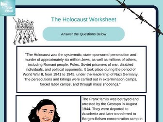 The Holocaust Worksheet