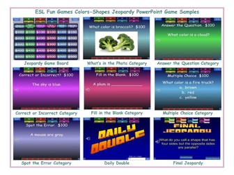 Colors-Shapes Jeopardy PowerPoint Game