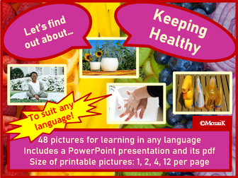 Keeping Healthy Picture cards Photos