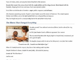 The Battle for Glory: Thrilla in Manila The Saga of Ali Frazier