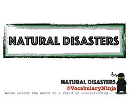 Natural Disasters Topic Vocabulary Pack