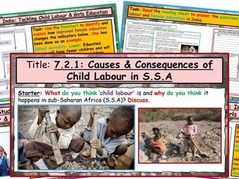 WJEC GCSE Theme 7: Social Development Issues: L3: Child Labour - Causes & Consequences