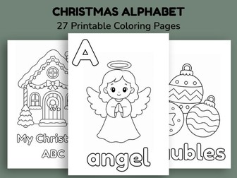 Christmas A-Z Colouring Book - 27 Printable Pages