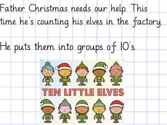Multiplication Year 2 KS1 - Multiplying by 10 - Word Problems and Reasoning - Christmas Themed
