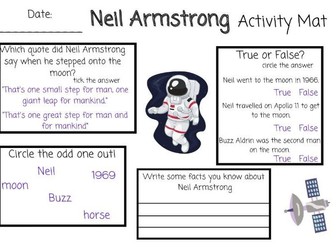 Neil Armstrong Activity Mat
