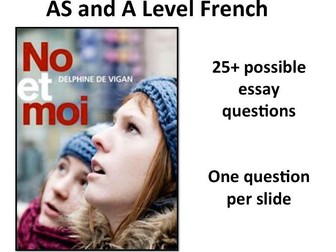 No et Moi- a list of 25+ possible essay questions