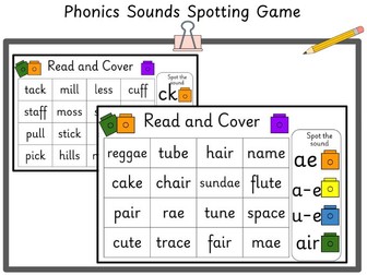 Phonics Sounds Spotting Cover Game