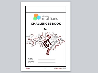 Small Basic Challenge book including cheat sheet - plenary / summative assessment