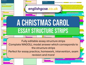 A Christmas Carol Essay Structure Strips