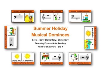 Summer Holiday Musical Dominoes