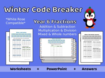 Year 6 Fractions Winter Code Breaker