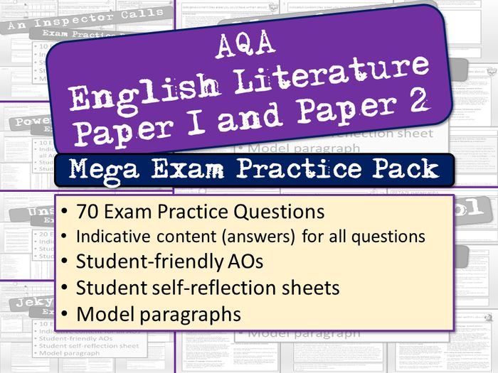 English Literature Exam Practice Questions | Teaching Resources