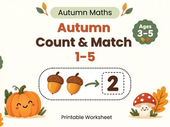 Autumn Counting 1–5 | EYFS Cut and Stick