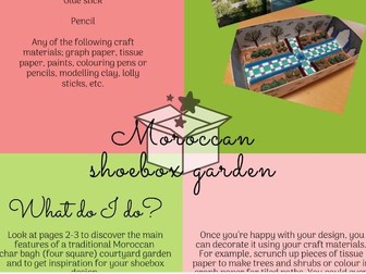 EAL Gardening Craft Activity - Moroccan Shoebox Garden