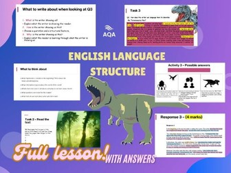 GCSE English Structure Complete lesson 60min+ plus