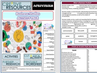 Business Studies Cover Lessons Student Activity Booklet