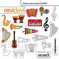 Music Instruments Clip Art Teaching Resources