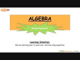 Algebra Solving 1- & 2-Step Equations: Differentiated + Editable PPT + Puzzle L2