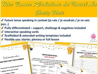 French New Year’s Resolutions Speaking |Future Tense |Differentiated |Low Prep