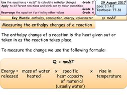 New AQA AS Measuring Enthalpy changes | Teaching Resources