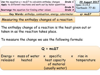 New AQA AS Measuring Enthalpy changes