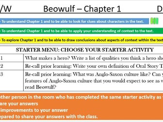 Beowulf Scheme of Work