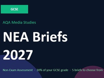 GCSE Media Studies NEA 2027 Launch Presentation - AQA (Briefs 1–5)