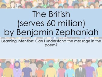 Stand alone lesson: The British, by Benjamin Zephaniah