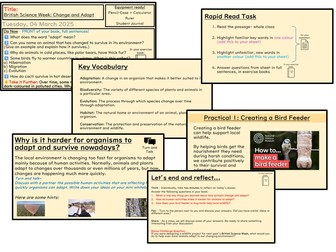 British Science Week 2025 Key Stage 3 Lesson
