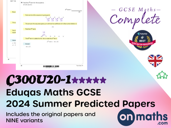 Eduqas Summer 2024 Maths GCSE Paper 2 Foundation Predicted Paper