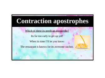 SPAG Contraction Possessive Apostrophes