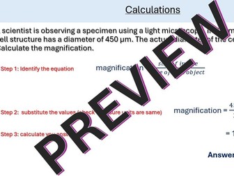 Microscopy GCSE AQA BIOLOGY