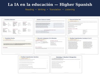 AI in Education — Complete Higher Spanish Booklet | SQA-Aligned
