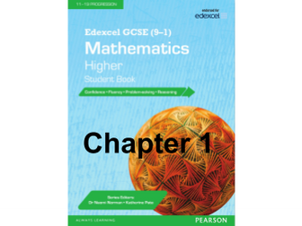 Chapter 1 Number Lesson PowerPoint Bundle Pearson Textbook Edexcel Higher GCSE
