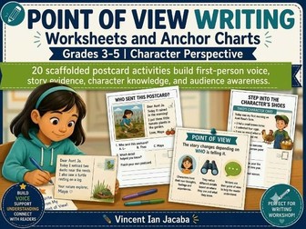 Point of View Worksheets Gr. 3–5: Character Perspective Writing & Anchor Charts