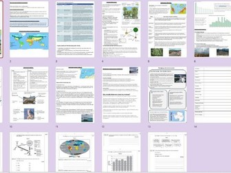 GCSE Geography Living world complete revision booklet with questions