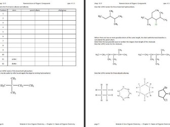 A-Level Chemistry Core Organic Chemistry Module 4 guided notes