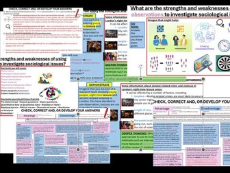 AQA GCSE sociology - Research Methods: Observations