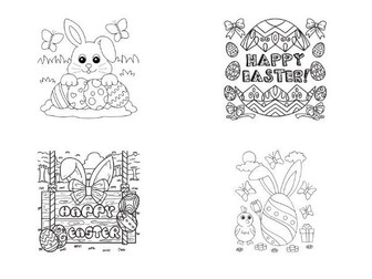Easter colouring cards