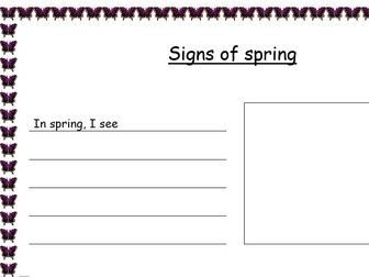 KS1 Signs of spring observation sheet