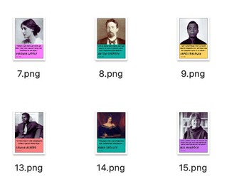 Classroom Posters Bundle Classic Writers