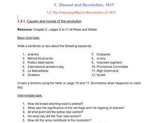 AQA 2N - Ch.2 - The February/March Revolution of 1917