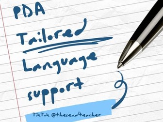 Pathological Demand Avoidance Language Prompts and PANDA strategies  for Lanyard and Poster