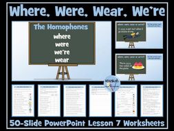 Homophones: Where, Were, We're, Wear | Teaching Resources