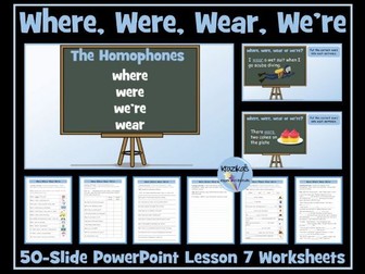 Homophones: Where, Were, We're, Wear