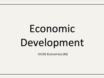 IGCSE Economics (0455) Chapter 5 Teaching Slides