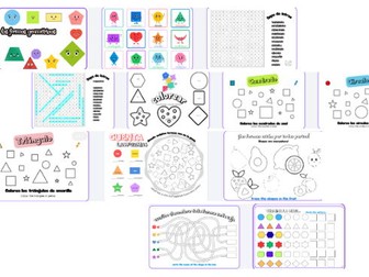 Las Formas Geométricas – Spanish Shapes Activity Pack (Bilingual) 12 pages
