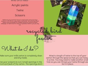 EAL Gardening Craft Activity - Recycled Bird Feeder