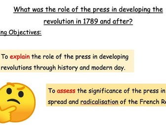 Role of the press in the French Revolution A-Level History