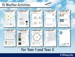 Weather worksheets for KS1 - 10 activities | Teaching Resources